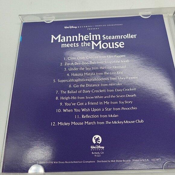 Mannheim Steamroller Meets The Mouse Mickey Unique Creations on Disney CD - Picture 4 of 4